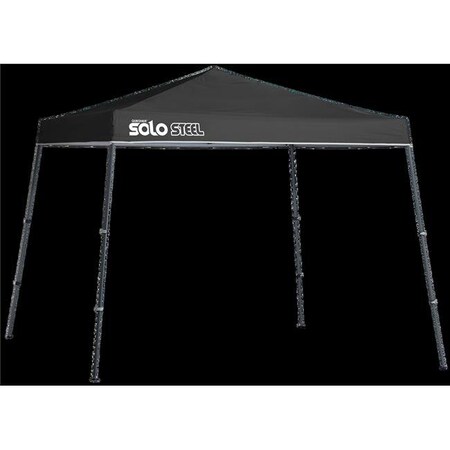 Quik Shade Quik Shade 164296DS SOLO72 11 x 11 ft. Slant Leg Canopy; Black Cover - Gray Frame 164296DS